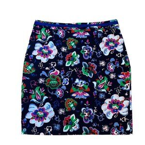 Boden Women's Blue  Floral Print Zip Up Pencil/Straight Size 10 Petite